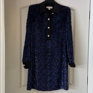 Michael Kors sz 6 cobalt/black statement dress